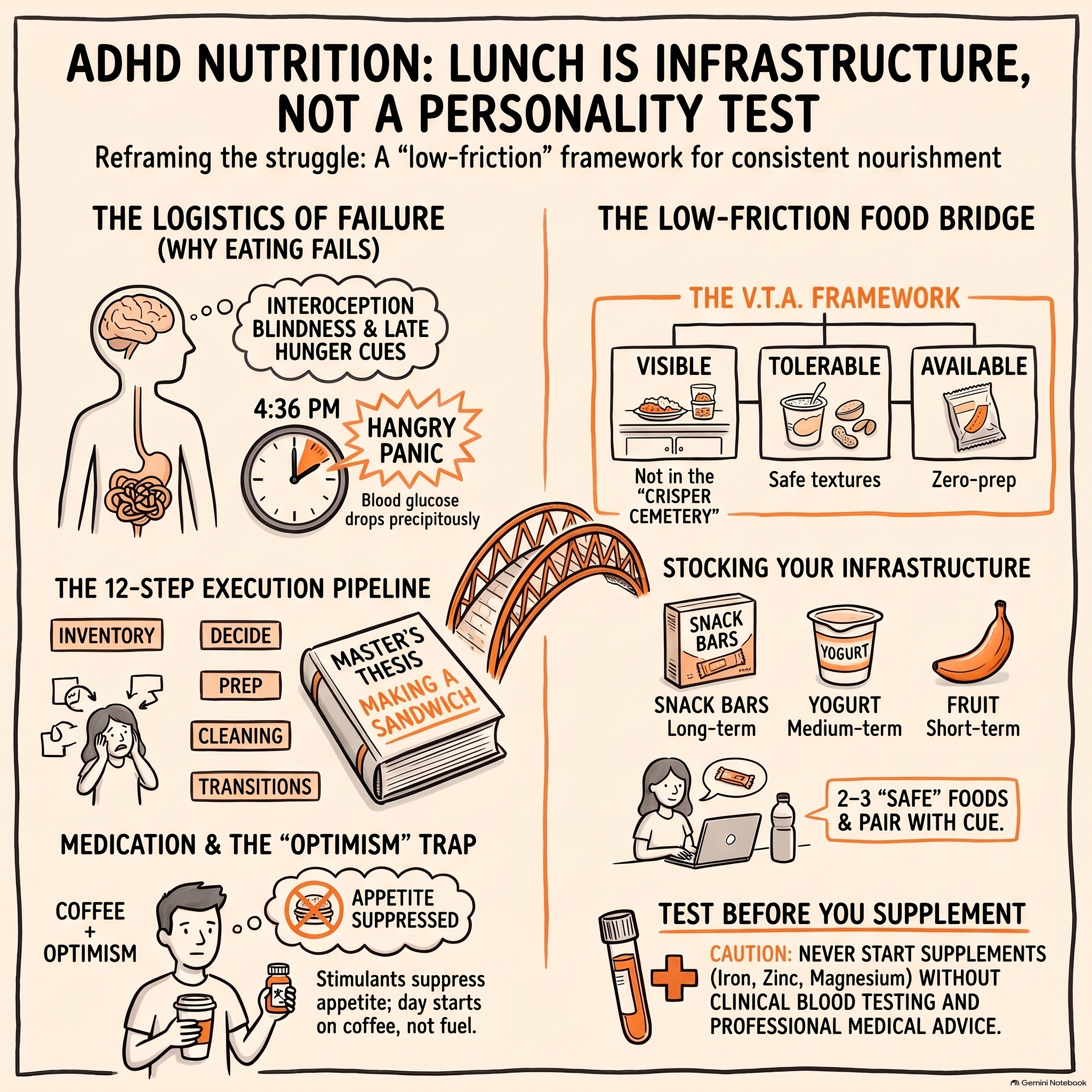 Lunch Is Infrastructure, Not a Personality Test: Eating With an ADHD Nervous System