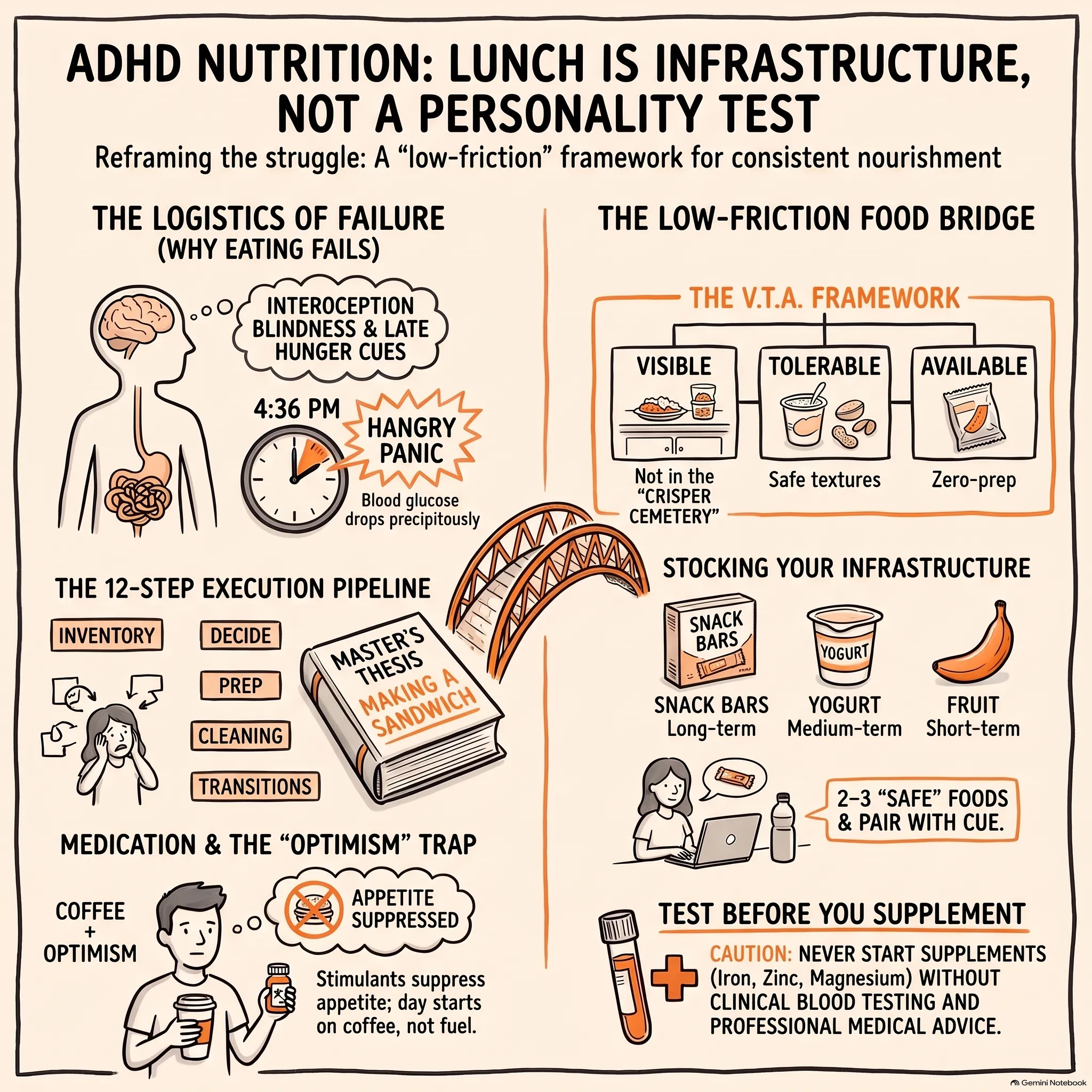 Lunch Is Infrastructure, Not a Personality Test: Eating With an ADHD Nervous System