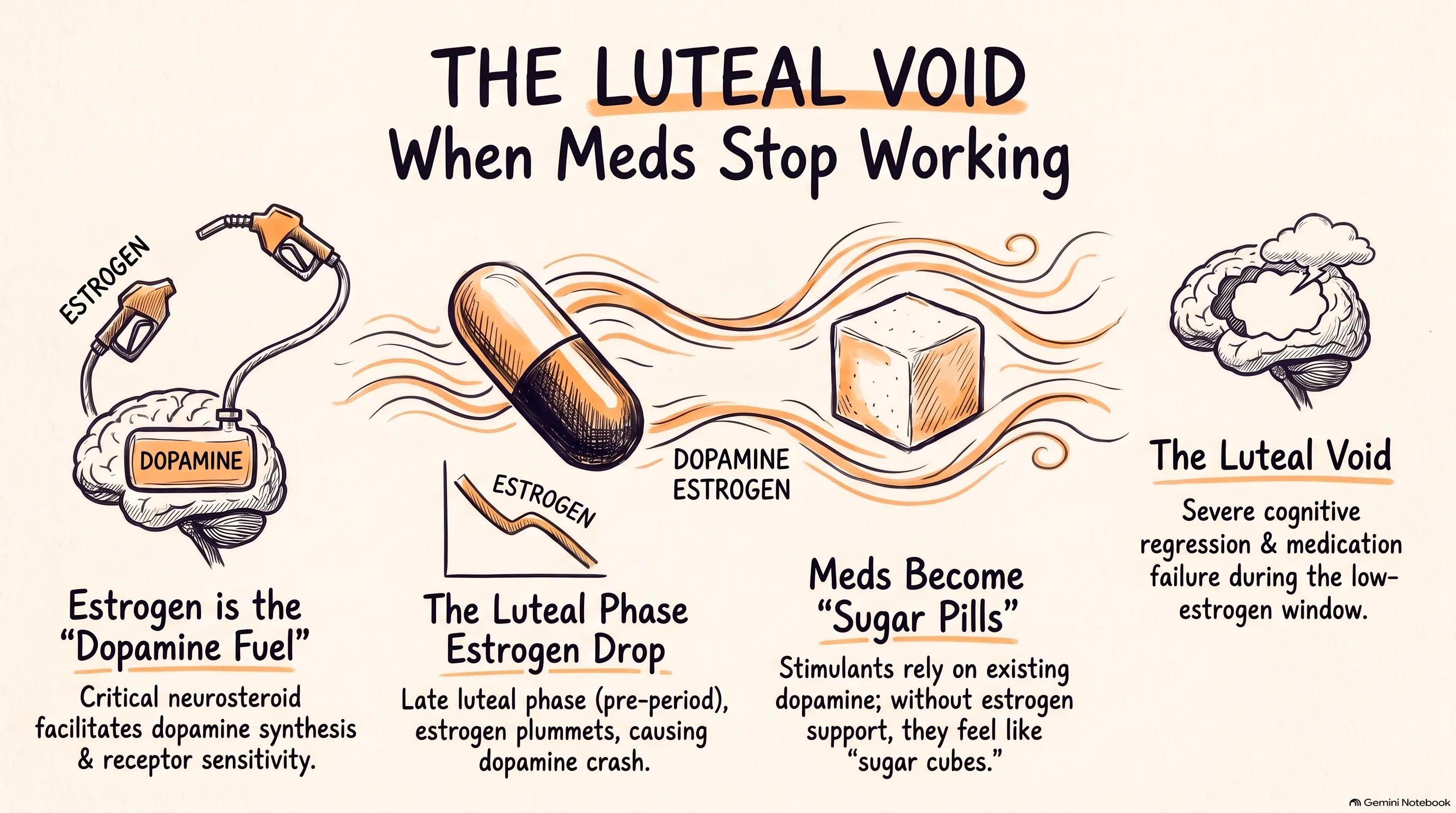 The Luteal Void: Why Your ADHD Medication Stops Working Once a Month (And How to Fix It)