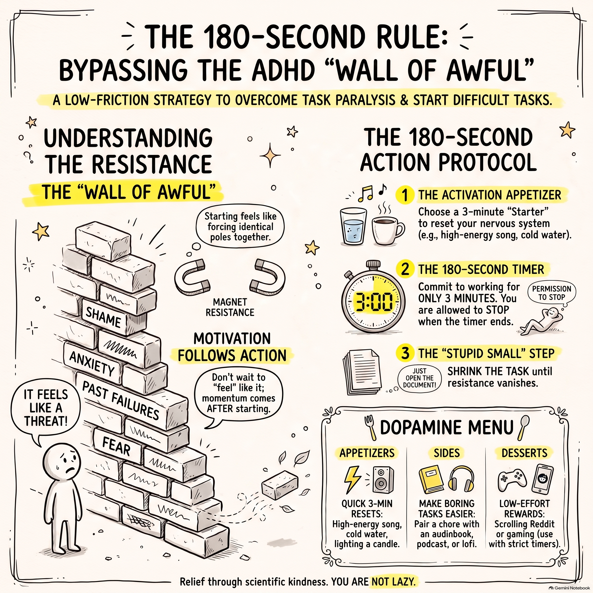 180-Second Rule: How to Start Any Task in 3 Minutes