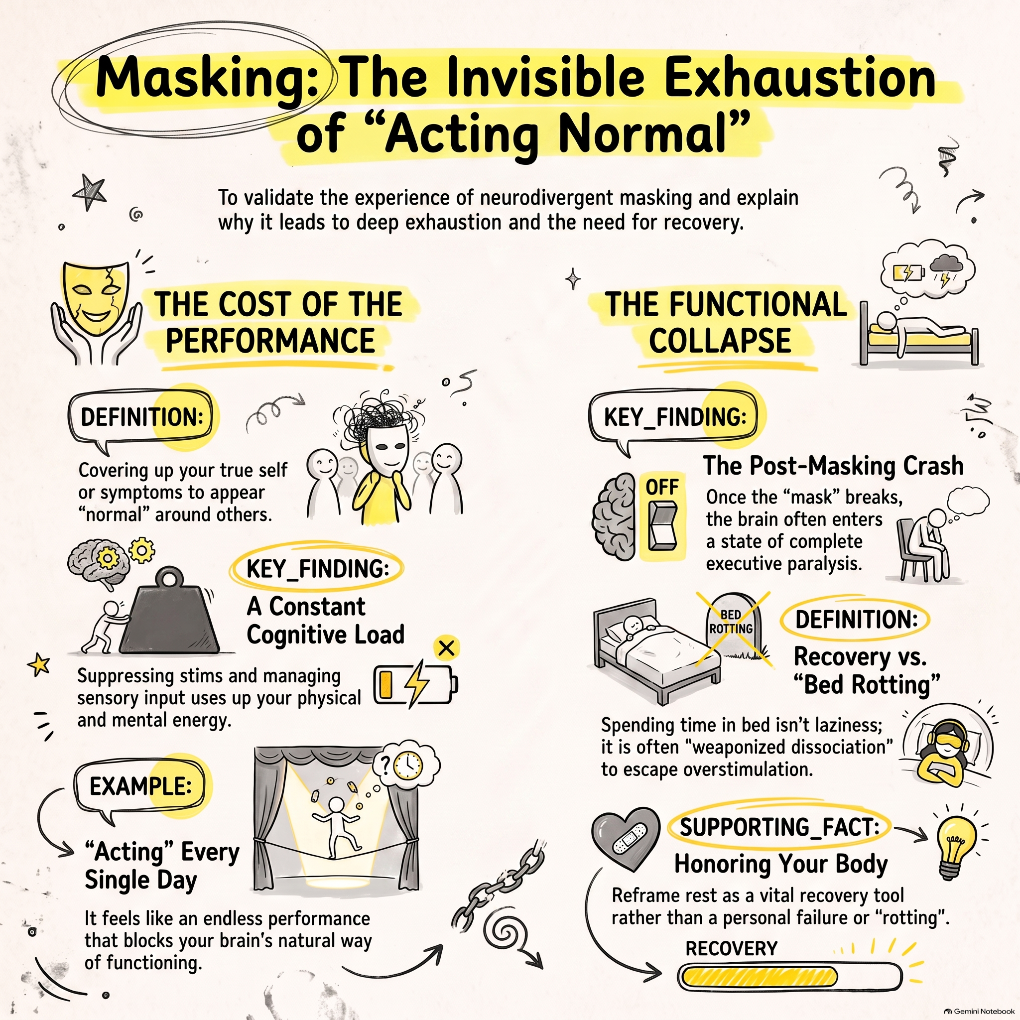 Masking The Exhaustion Of Acting Normal